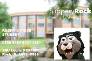 The new Slippery Rock card design.